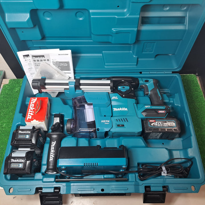 ★マキタ(makita) 40Vmax コードレスハンマドリル HR008GRMXV 集じんシステム付き 4.0Ahバッテリー3個セット【岩槻店】