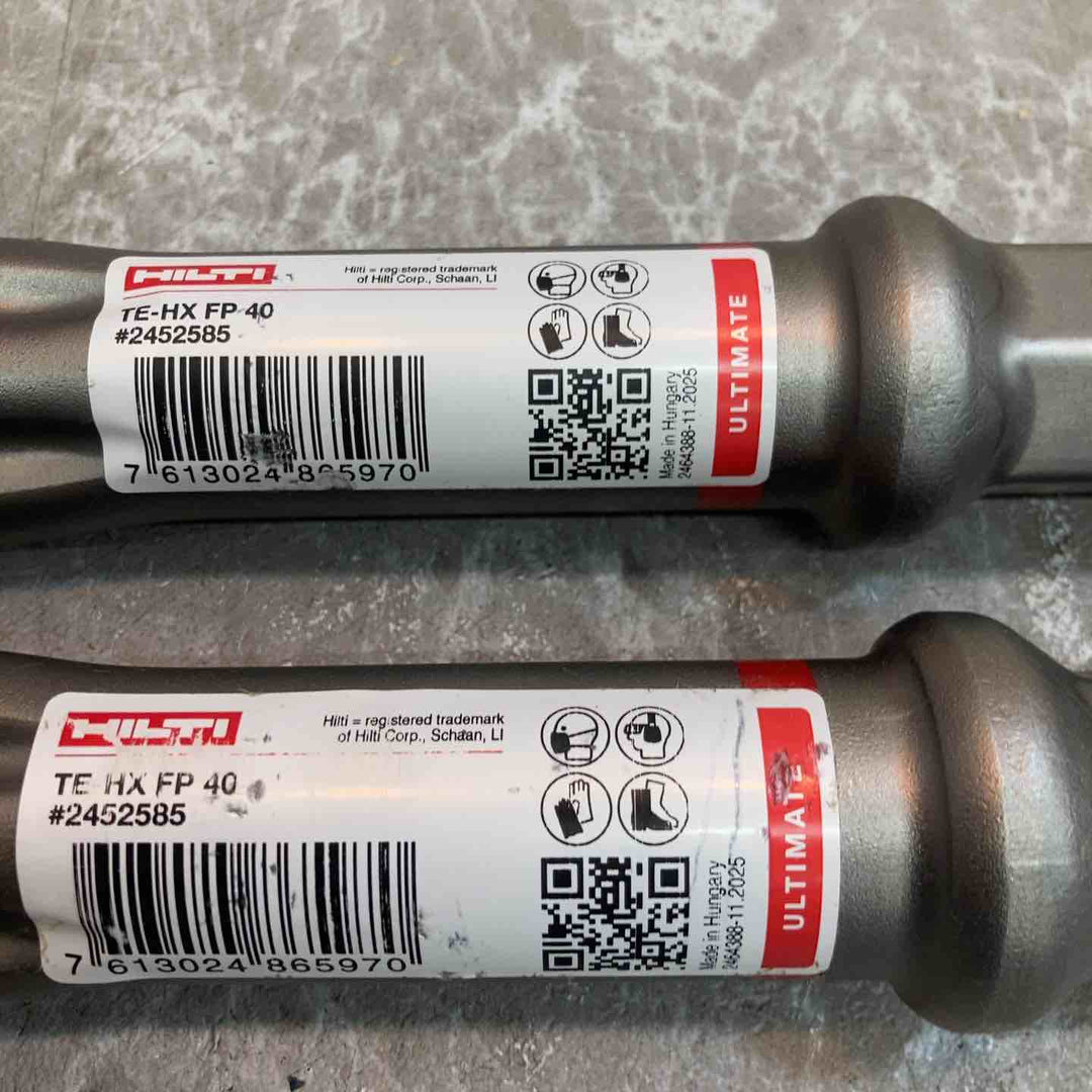 【未使用品】2本セット HILTI ヒルティ フラットポイントチゼル TE-HX FP 40 【八潮店】