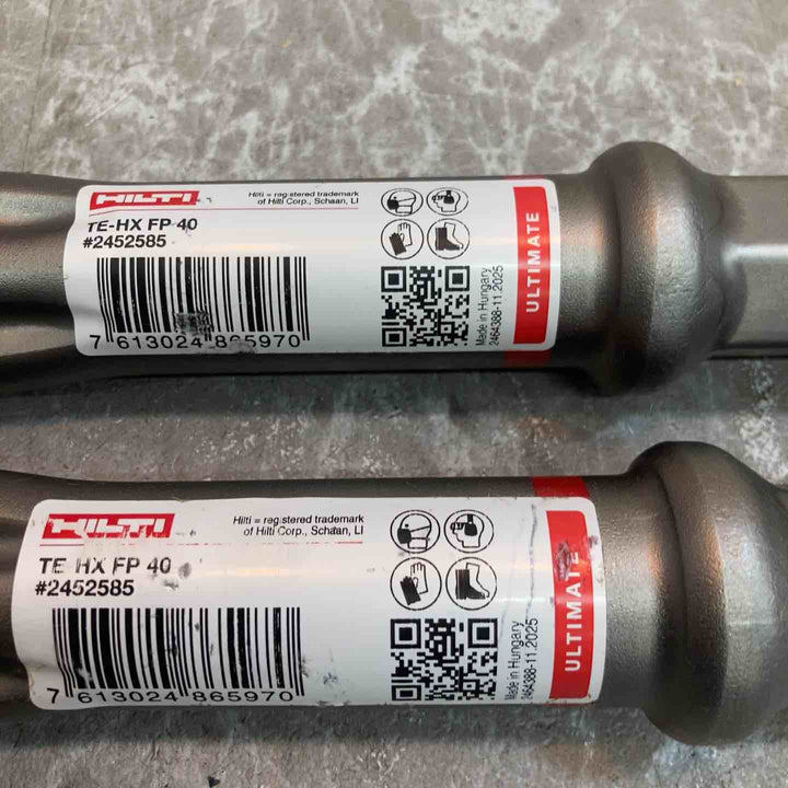 【未使用品】2本セット HILTI ヒルティ フラットポイントチゼル TE-HX FP 40 【八潮店】