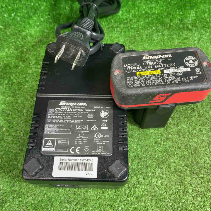スナップオン（SNAP-ON) 3/8コードレスラチェットレンチ　電動　CTRJ761A 赤色【藤沢店】