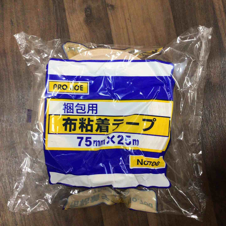 プロエース 梱包用 布粘着テープ No.700 75mm×25m 24巻き入り【川口店】