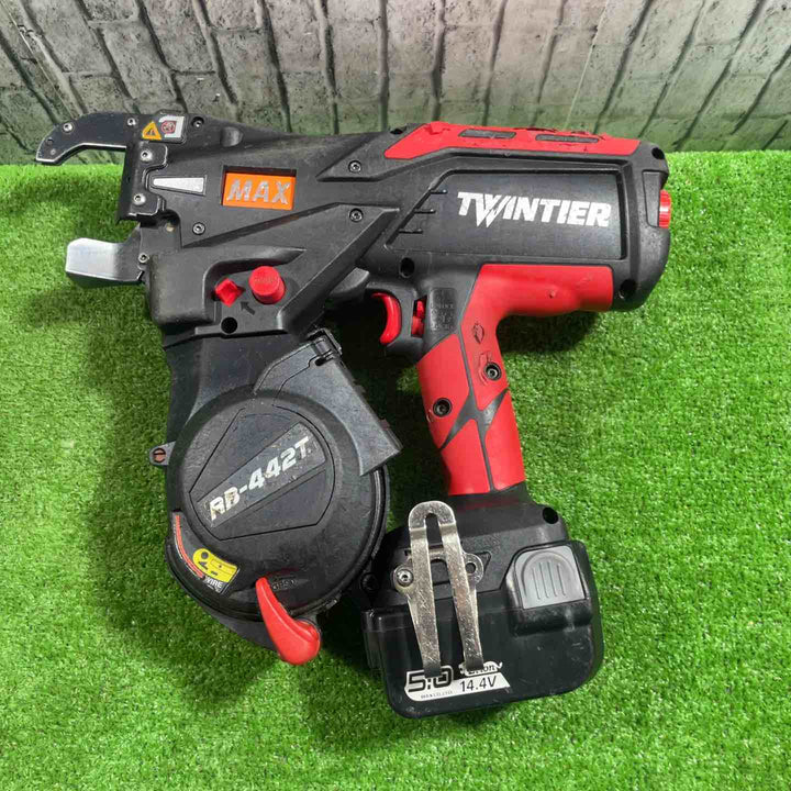 ★マックス(MAX) 鉄筋結束機 ツインタイア RB-442T-B2C/1450A ワイヤー二個付き フルセット 動作確認済み【川口店】