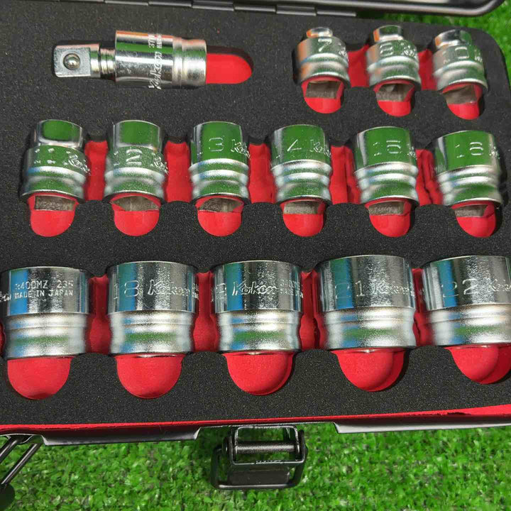 【美品】Ko-ken 3286Z Z-EAL 3/8" (9.5mm)差込 ソケットレンチセット 21ヶ組 3286Z【藤沢店】