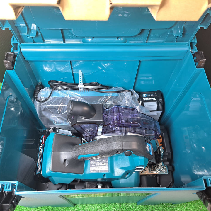 マキタ/makita 40Vmax 125mm コードレス防じん丸ノコ KS004GRDX 2.5Ahバッテリー2個付きフルセット【岩槻店】