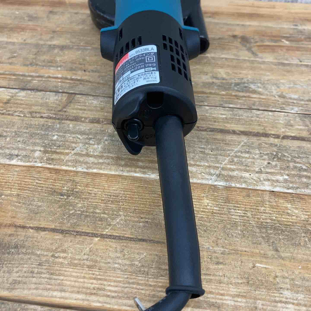 【中古美品】 マキタ(makita) ディスクグラインダ 低速高トルク ブレーキ付 100mm 9533BLA 切断 砥石 サンダー 鉄 100V 【東大和店】