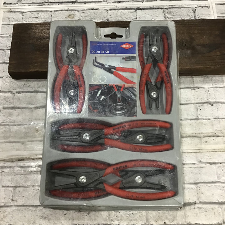 クニペックス(KNIPEX) 精密スナップリングプライヤー 8本セット 002004SB 【川口店】