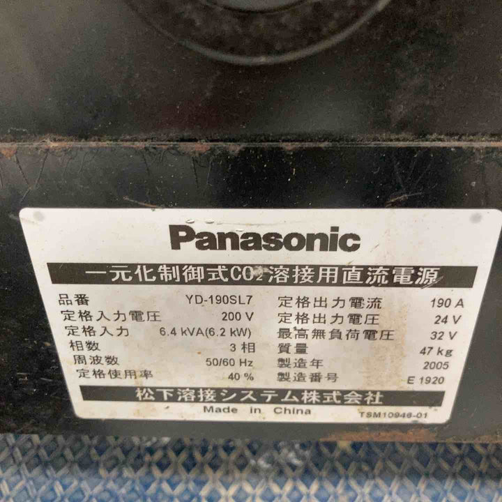 【中古品／店頭受取り限定】パナソニック Panasonic 半自動溶接機 YD-190SL7 2005年製 送給装置 店頭引取り限【八潮店】