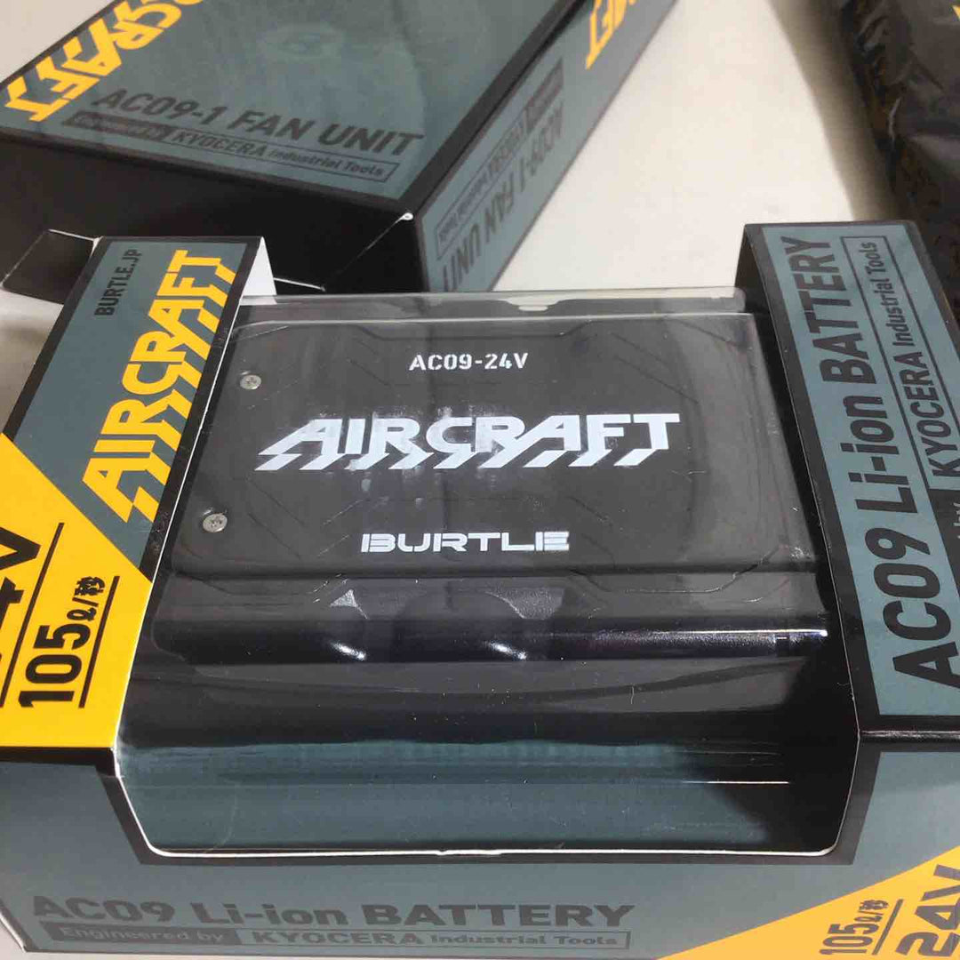 【未使用品】 BURTLE AC09-1 AC2064 バッテリー ファン セット 空調服 ACベスト カモフラブラック バートル AIRCRAFT エアークラフト XL LL 【戸田店】