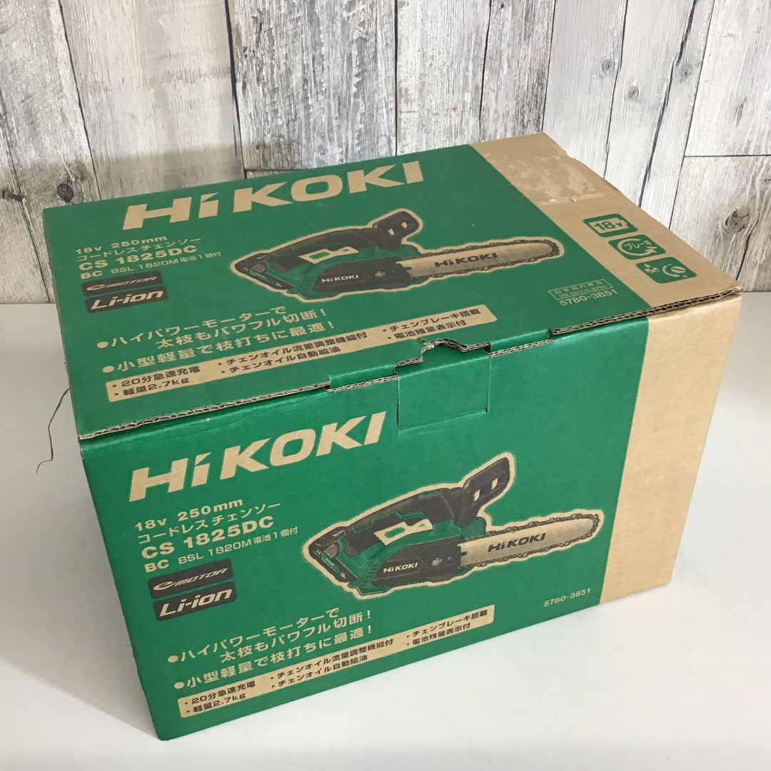 【未使用品】★ハイコーキ HIKOKI 18V コードレスチェーンソー CS1825DC(BC) バッテリー2個付【戸田店】