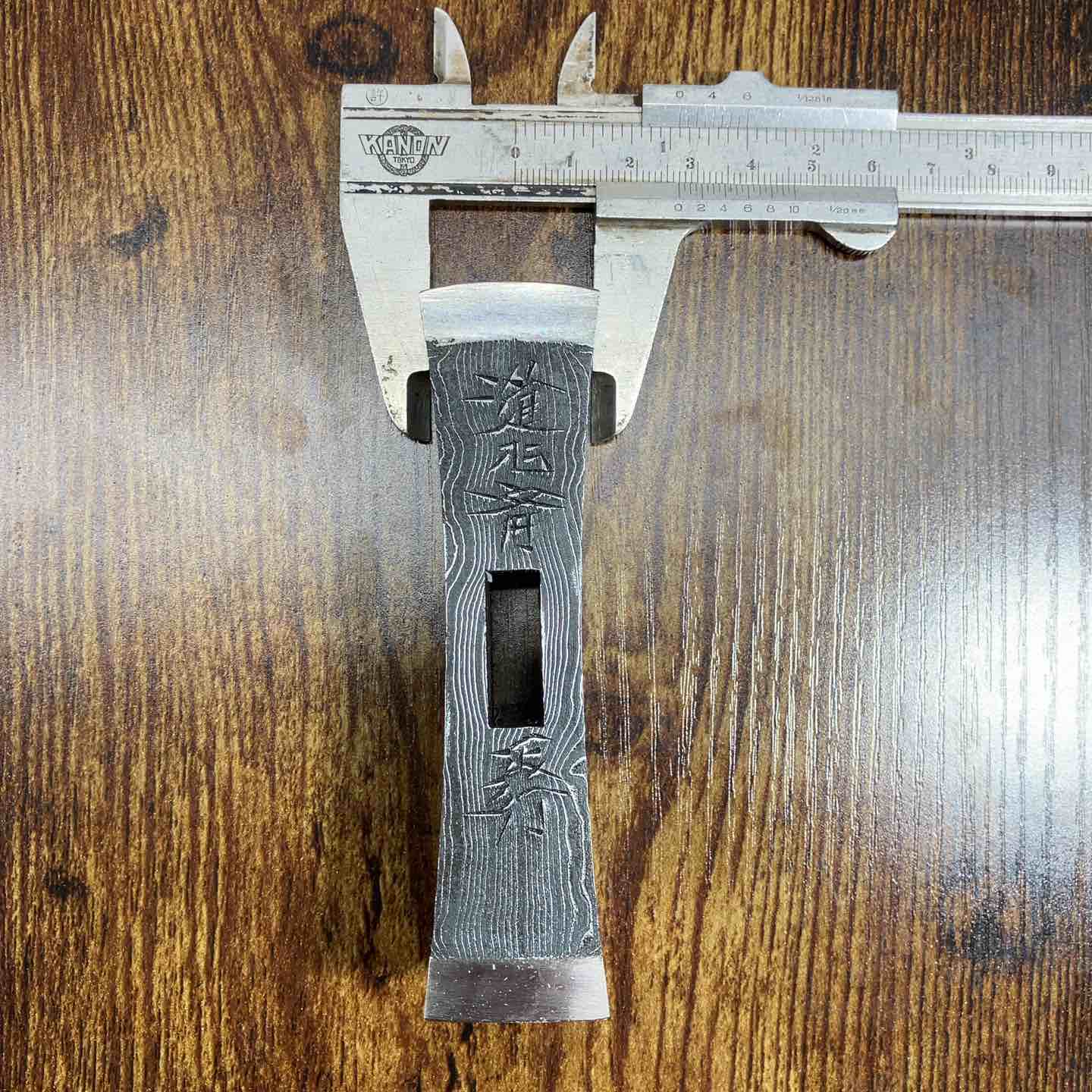 未使用品】道心斎 正行 鋼付 木目 クロ 角 玄能 120匁 直筆サイン
