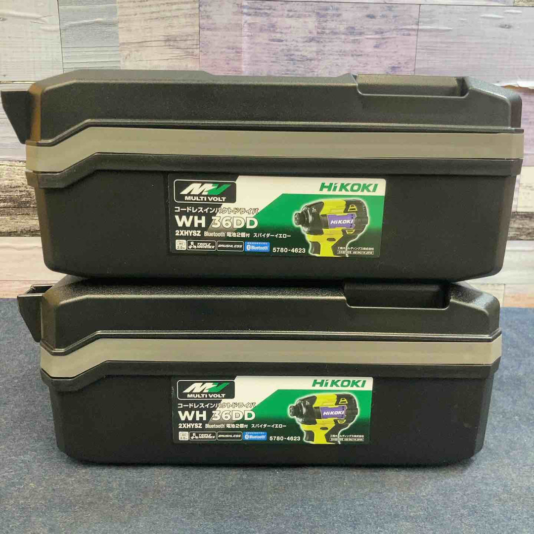 【未使用品】2台セット Hikoki スパイダーイエロ WH36DD(2XHYSZ) 36V コードレスインパクトドライバ【八潮店】