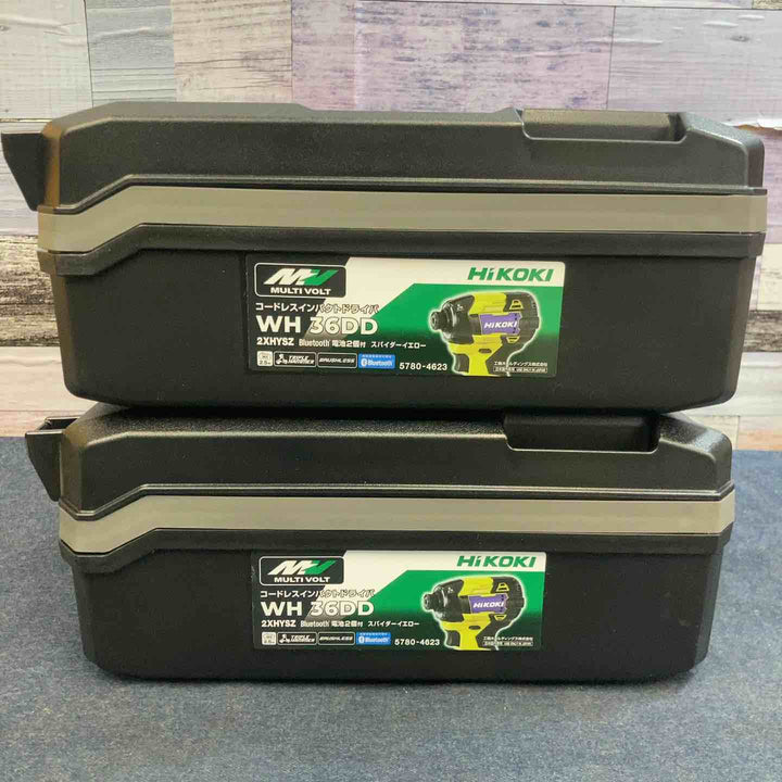 【未使用品】2台セット Hikoki スパイダーイエロ WH36DD(2XHYSZ) 36V コードレスインパクトドライバ【八潮店】