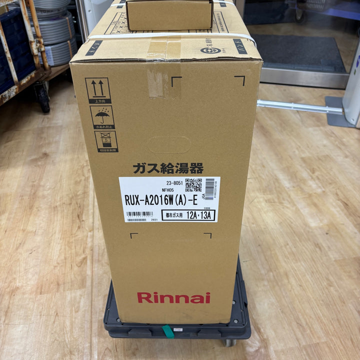 【未使用品】リンナイ ガス給湯器 RUX-A2016W(A)-E リモコン付き MC-145V(A)－FL【電材館越谷店】