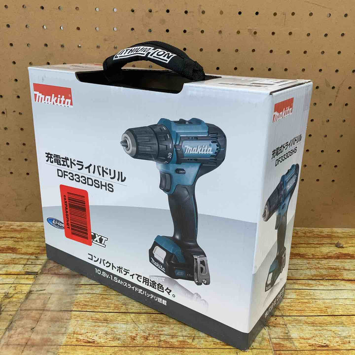 【未使用品】マキタ(Makita) 充電式ドライバドリル 10.8V1.5Ah バッテリ・充電器・ツールバッグ付 DF333DSHS【岩槻店】