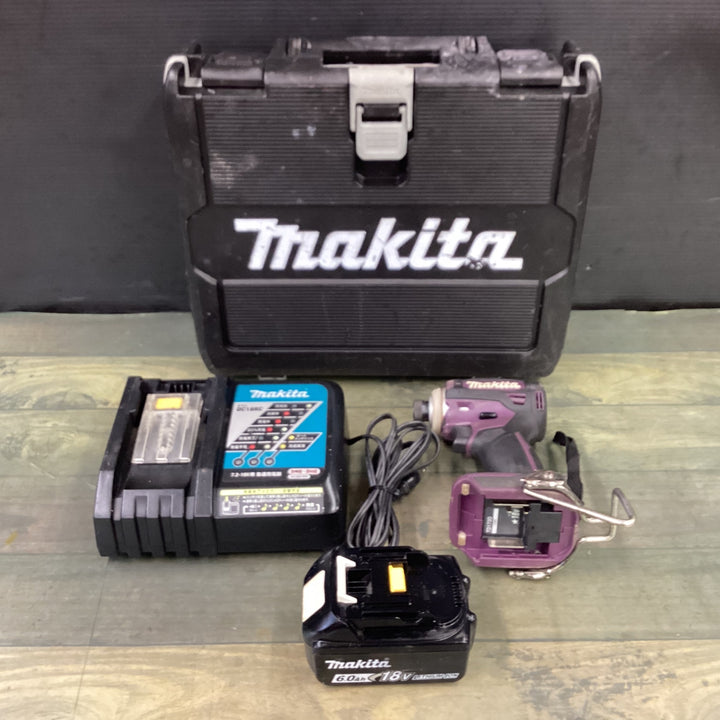 【タイムセール】 【中古品】 マキタ(makita) コードレスインパクトドライバー TD172DGXAP 18V セット品 紫 パープル 動作良好 【東大和店】