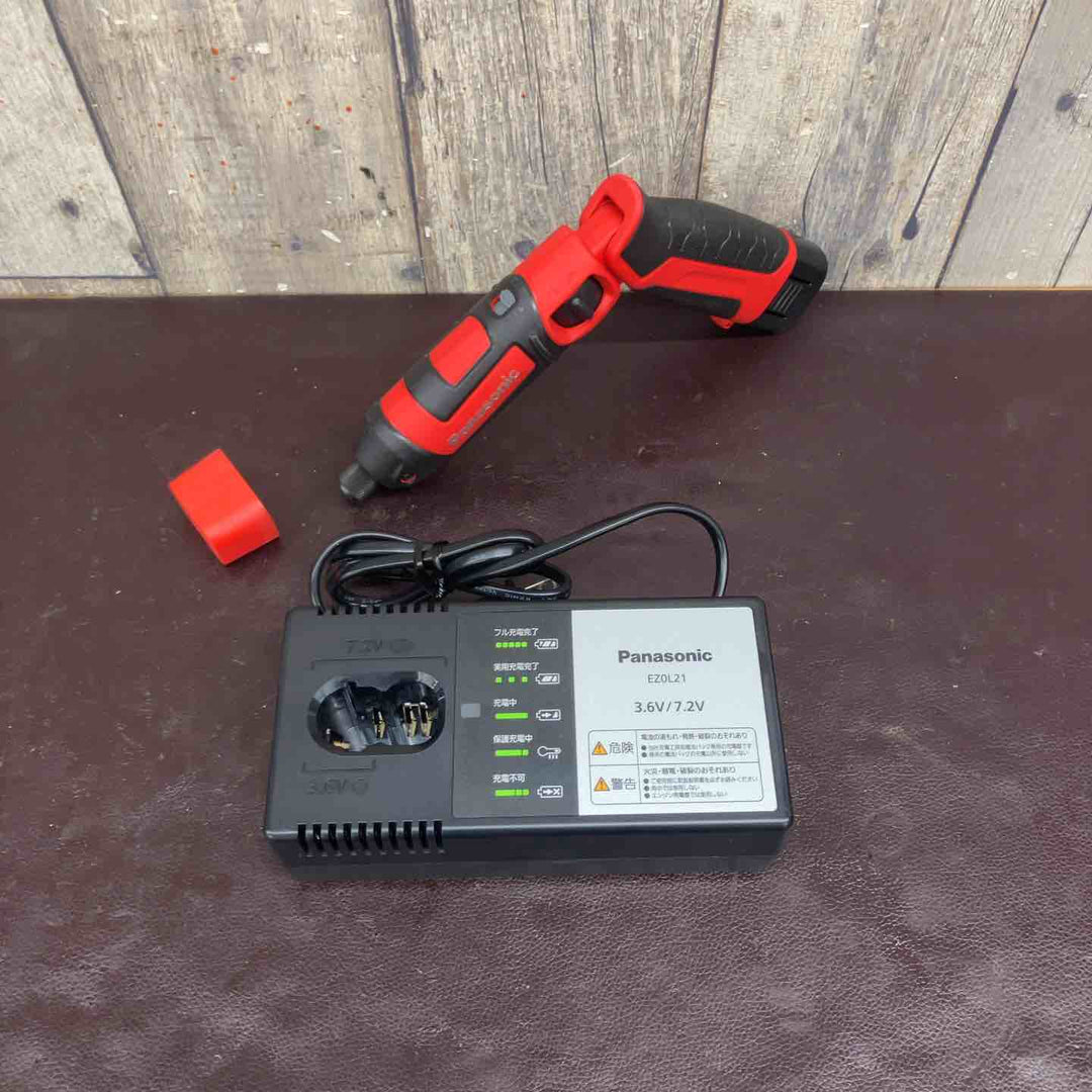 【中古美品】パナソニック(Panasonic) スティックインパクトドライバ EZ7521LA1S-R レッド バッテリー 充電器付属 【東大和店】