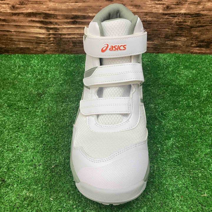 アシックス(asecs) ワークシューズ ウィンジョブ CP216 ホワイト/ライケングリーン 25.5 cm 3E相当【川越店】