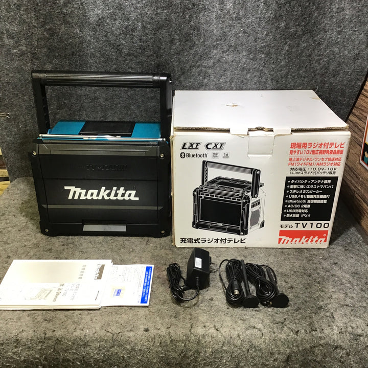 【美品中古・リモコン欠品】 マキタ (makita) コードレスラジオ付テレビ TV100 【桶川店】