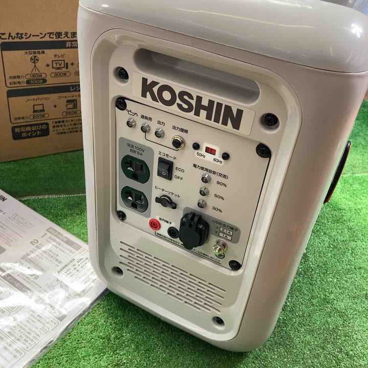 【未使用品(店頭展示品)】工進(KOSHIN) カセットガス インバーター 発電機 正弦波 GV-9ig 定格出力 0.9kVA AC-100V 50Hz/60Hz 【岩槻店】