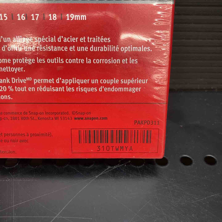 スナップオン/Snap-on 1/2" ソケットセット ショート 6ポイント ミリサイズ 310TWMYA 10-19mm【川越店】