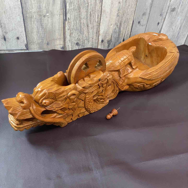 【中古美品】【超希少】 龍亀鶴 木彫り 墨壺 すみつぼ 鉋 和工具 大工道具 鑿 鋸 骨董品 その他 【東大和店】