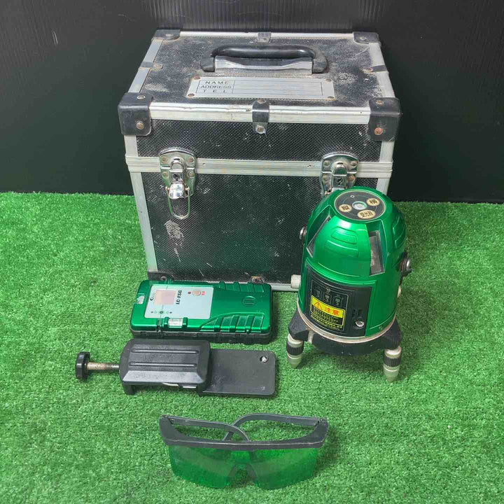 【中古品】◇テクノ グリーンレーザー墨出し器 ST-G6 ◇電池新品◇ ※受光器音出ません※【岩槻店】