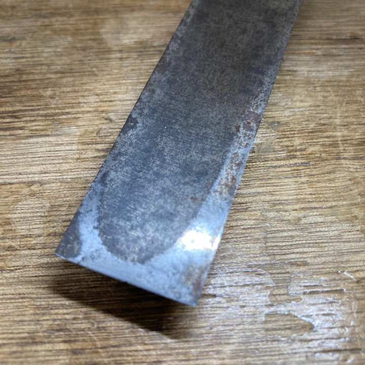 【中古品】　「甲子 北越之住 藤原兼房作之」銘 突き鑿 明治 刀鍛冶 和工具 大工道具【柏店】