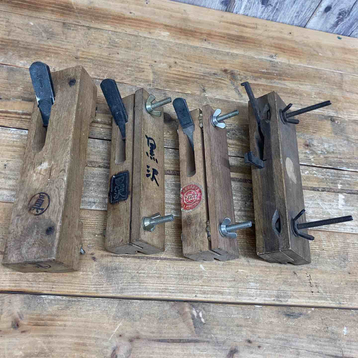 【中古品】 作者不明 組鉋 4個セット 鉋 かんな カンナ 和工具 大工道具 鑿 のみ 鋸 のこ 【東大和店】