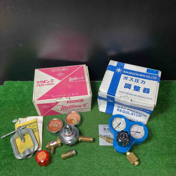 【動作未確認/現状品】ガス圧力調整器 坂口製作所 ハンシン アセチレン調整器 ミリオンZ FC-8ZB まとめ売り♪【岩槻店】