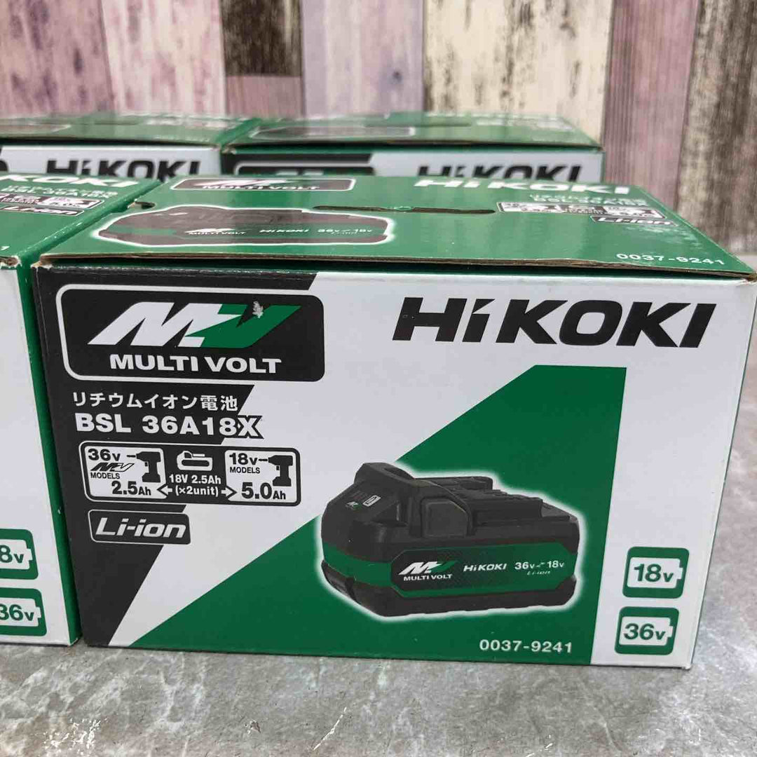 【未使用品】【純正】4個セット HiKOKI ハイコーキ マルチボルト リチウムイオンバッテリー 36V 2.5Ah BSL36A18X【八潮店】