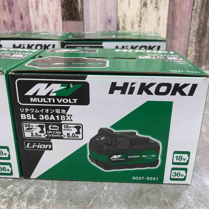 【未使用品】【純正】4個セット HiKOKI ハイコーキ マルチボルト リチウムイオンバッテリー 36V 2.5Ah BSL36A18X【八潮店】