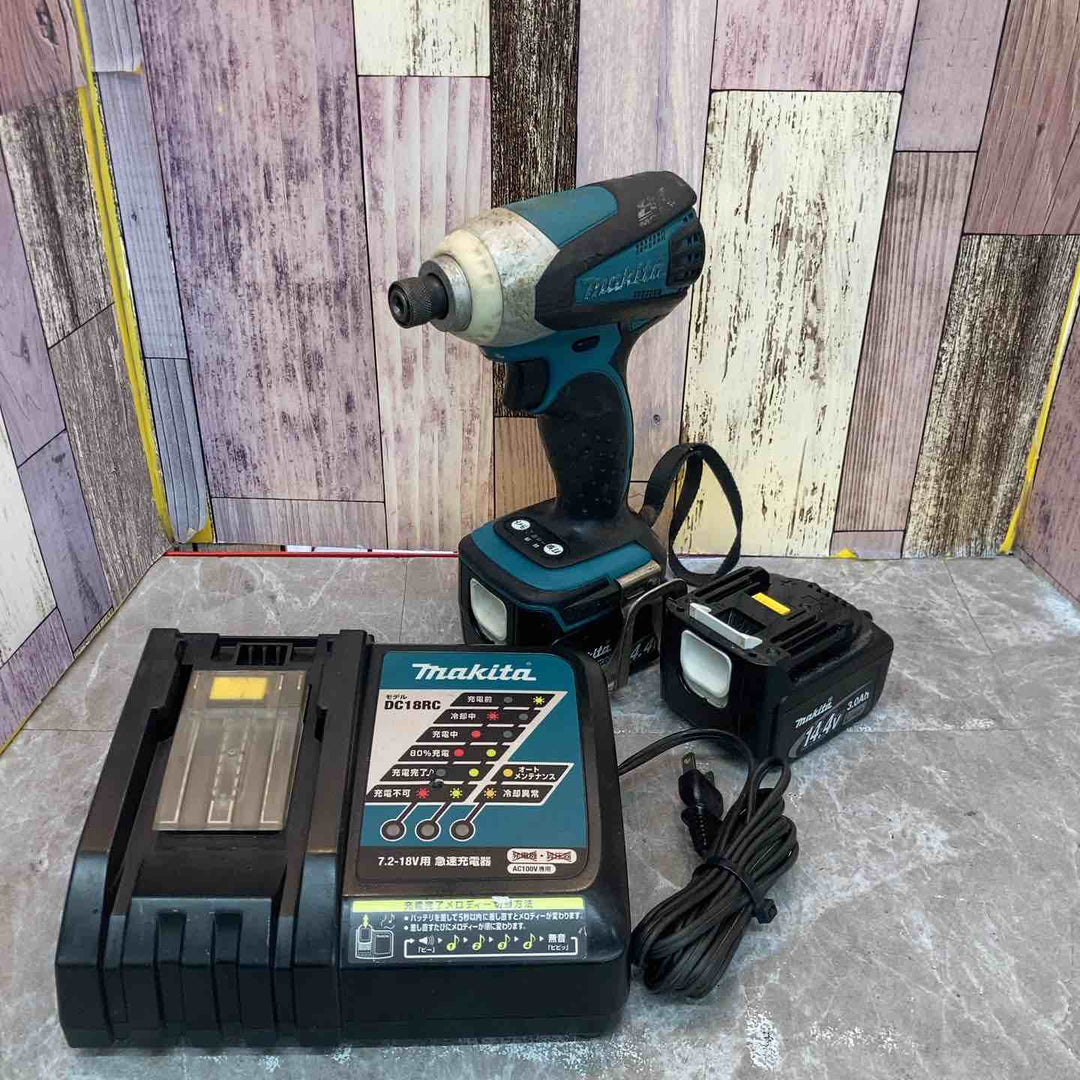 【中古品】マキタ makita 14.4V3.0Ah コードレスインパクトドライバー TD132DRFX 付属充電器DC18RC【八潮店】