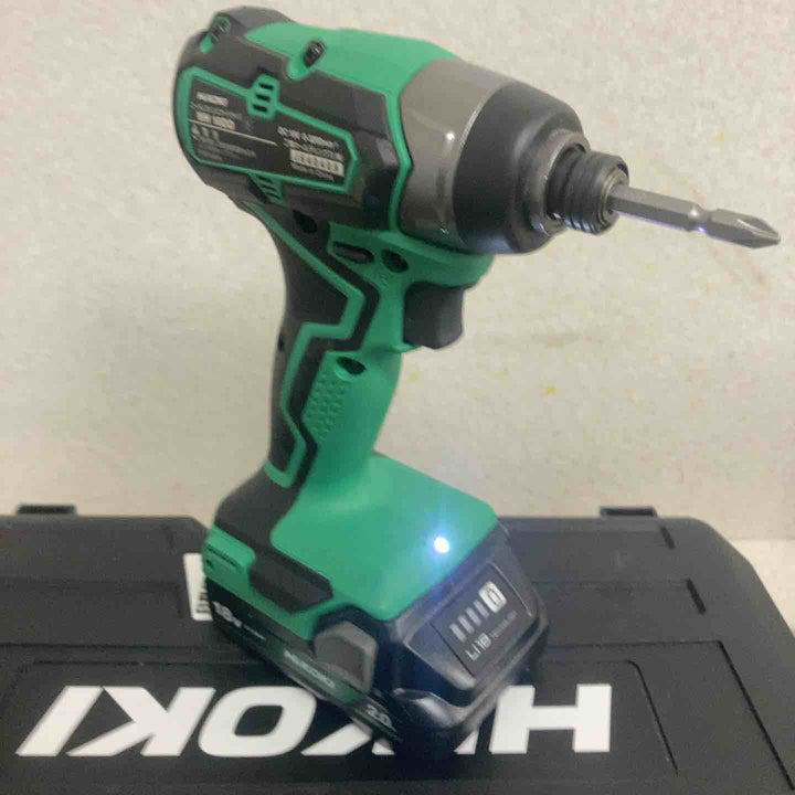 HiKOKI(ハイコーキ) 18V 充電式 インパクトドライバー 初回修理保証付き 18V2.0Ah畜電池×2個、充電器、ケース付 WH18DD(2BG)【町田店】