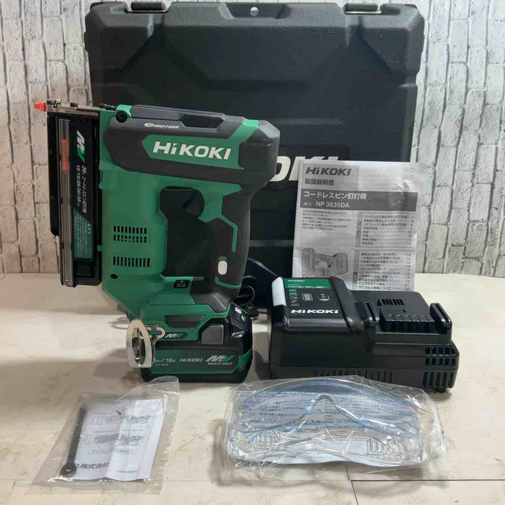 ★ハイコーキ(HIKOKI ※旧:日立工機) コードレスピンネイラ NP3635DA(XPZ) 36V フルセット 動作確認済み【川口店】