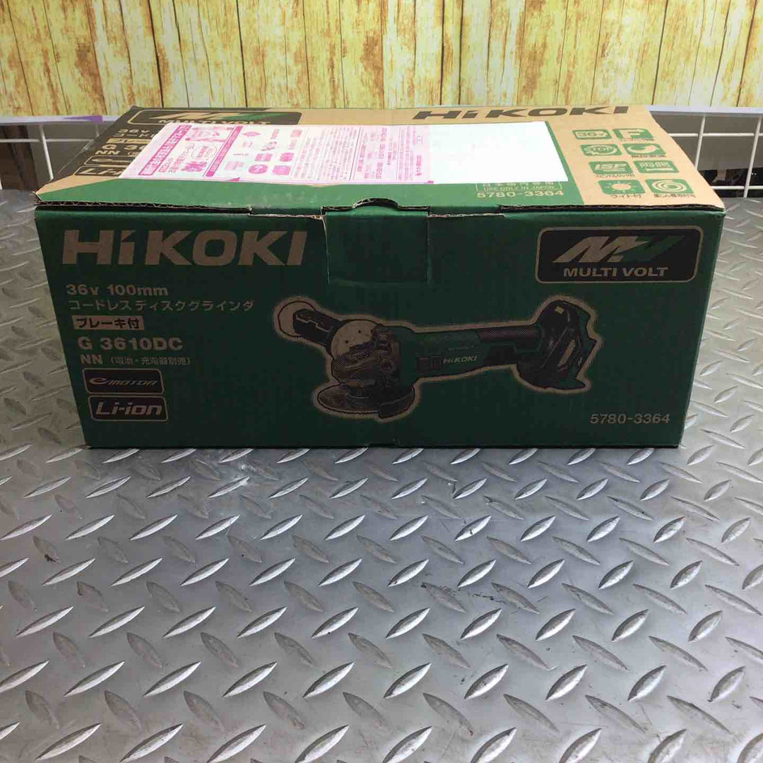 ハイコーキ(HIKOKI ※旧:日立工機) 100mmコードレスディスクグラインダ G3610DC(NN)【川崎店】