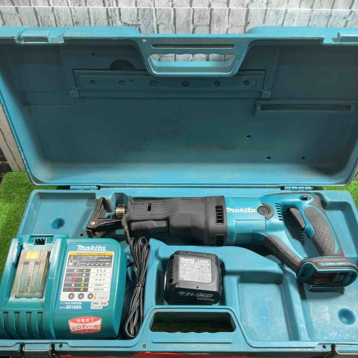 ★マキタ(makita) コードレスレシプロソー JR141DRF 状態要確認 14.4V3.0Ahバッテリー 、充電器、ケース【川口店】