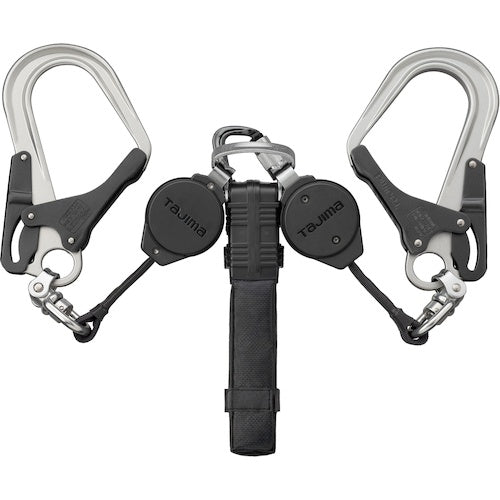 □タジマ(Tajima) フルハーネス用巻取式ダブルランヤード A1VR150L-WL8【狭山】