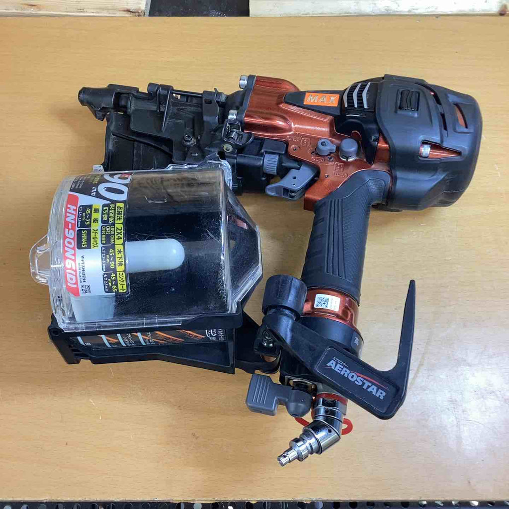 ☆マックス(MAX) 高圧エア釘打ち機 HN-90N6(D)-R【越谷店】 – アクト