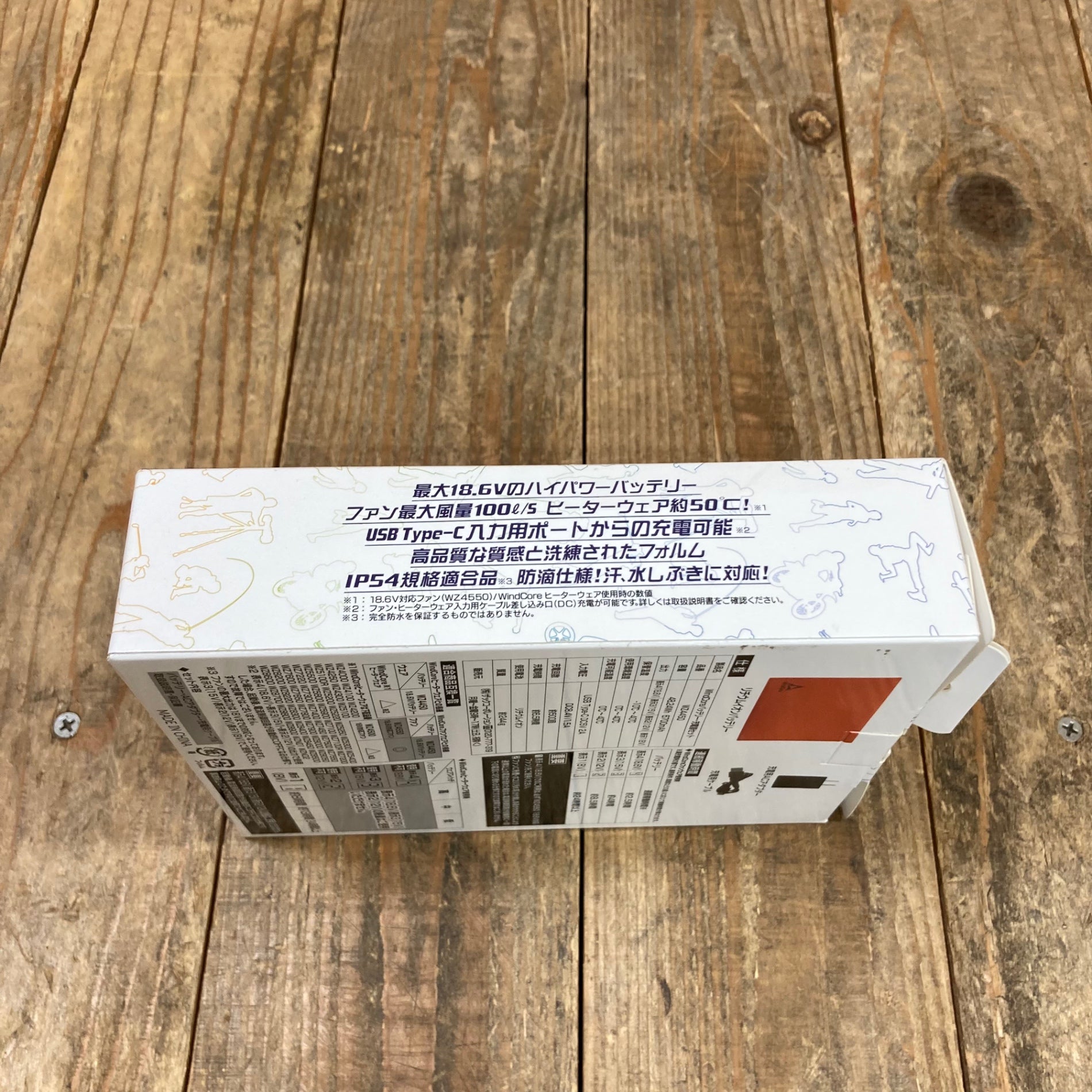 未使用品ウインドコア(WindCore) バッテリー・充電器セットWZ4450 ○ウインドコア(WindCore) 18.6Vバッテリー・充電器セットWZ4450