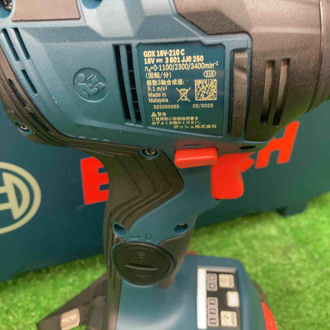 ◇Bosch Professional(ボッシュ)18V コードレスインパクトドライバー (5.0Ahバッテリーx2個･充電器･ベルトフック・キャリングケース付) GDX18V-210C【川越店】