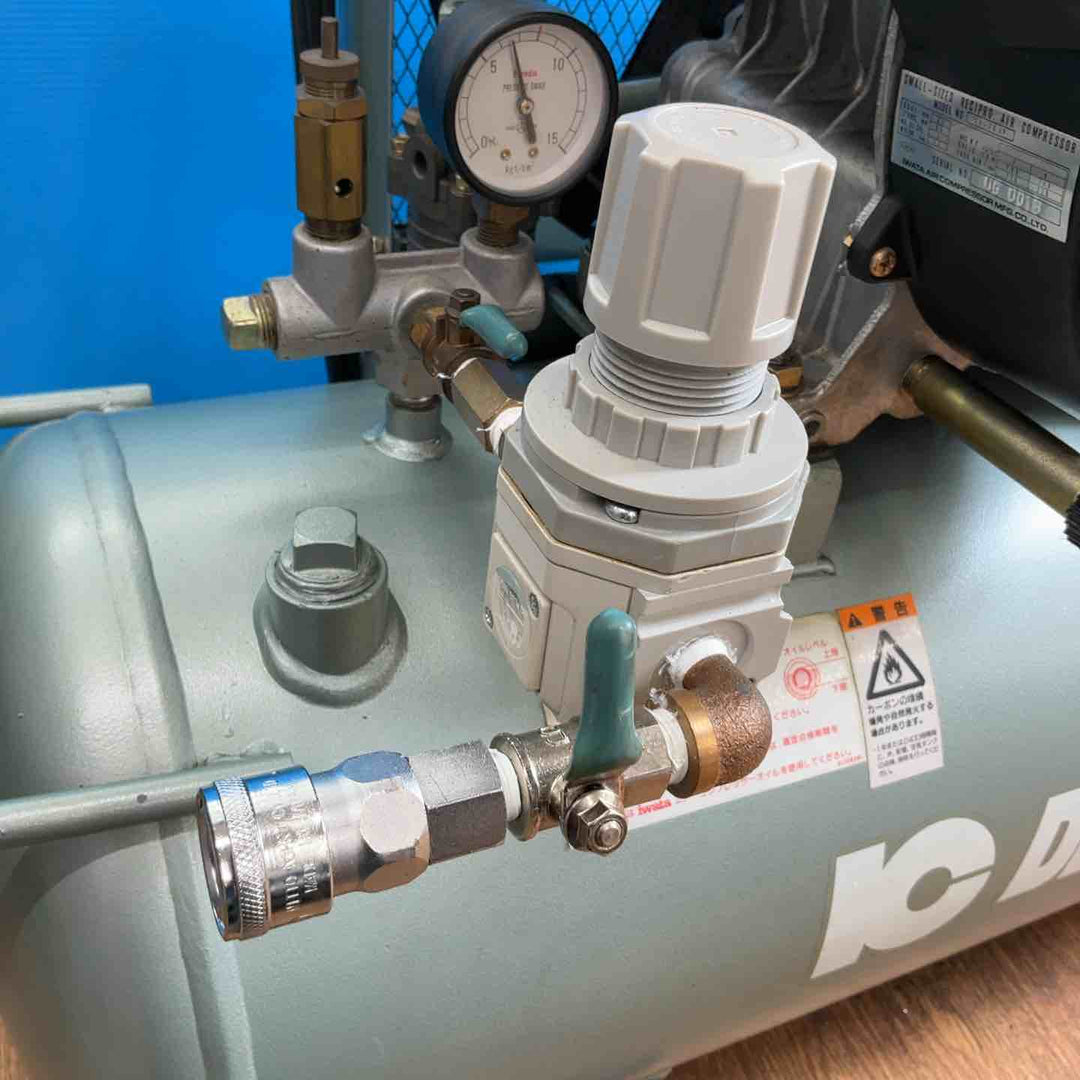 【店頭受取り限定】◇イワタ(IWATA) レシプロ コンプレッサー OCS-265P-2D 充填約2分 2.2Kw(3馬力) 3相 200V 72Lタンク 静音モデル ベビコン 【岩槻店】