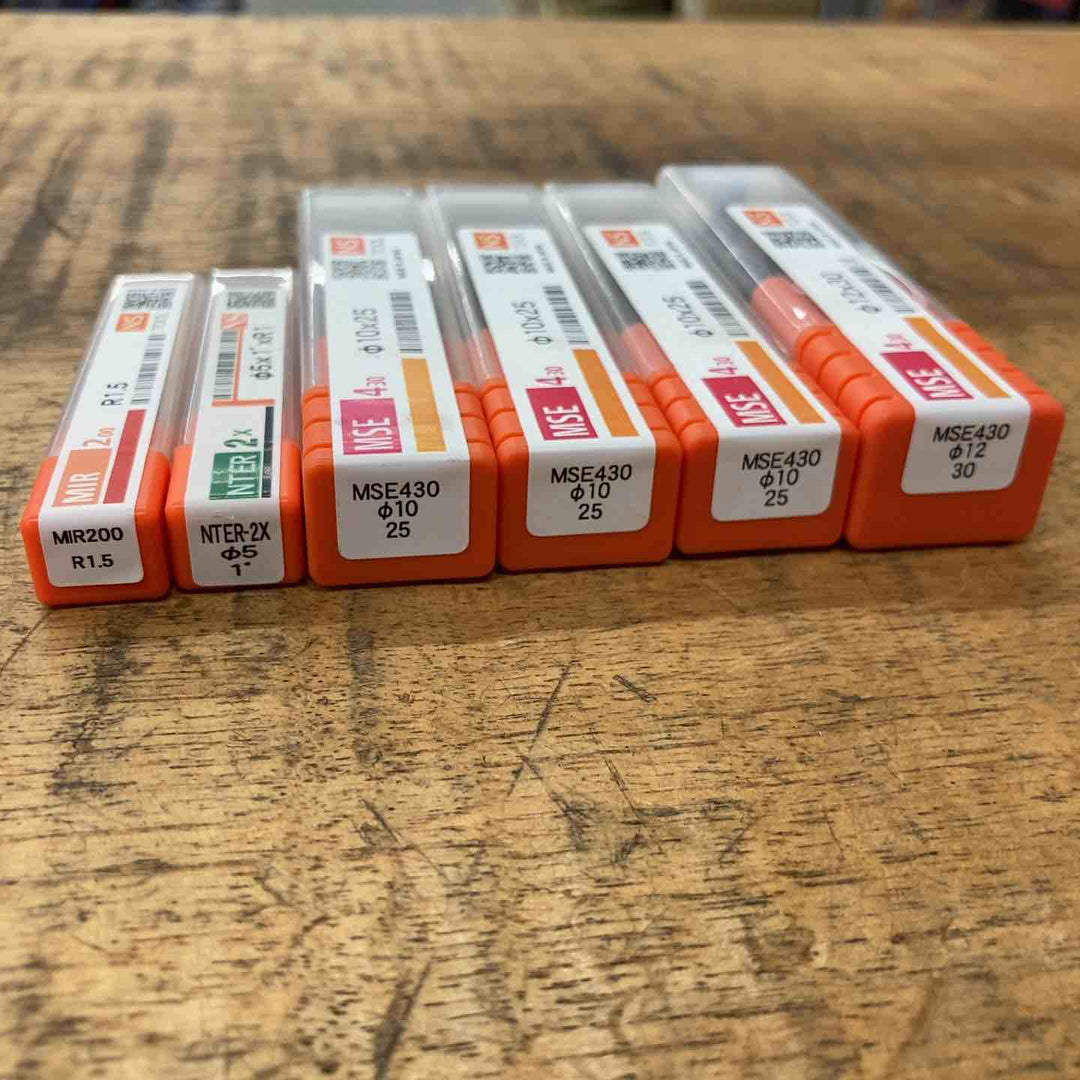 【未使用品】日進工具 NSTOOL エンドミル インナーRカッター MSE430×4 MIR200×1 NTER2X×1 6本セット【八潮店】
