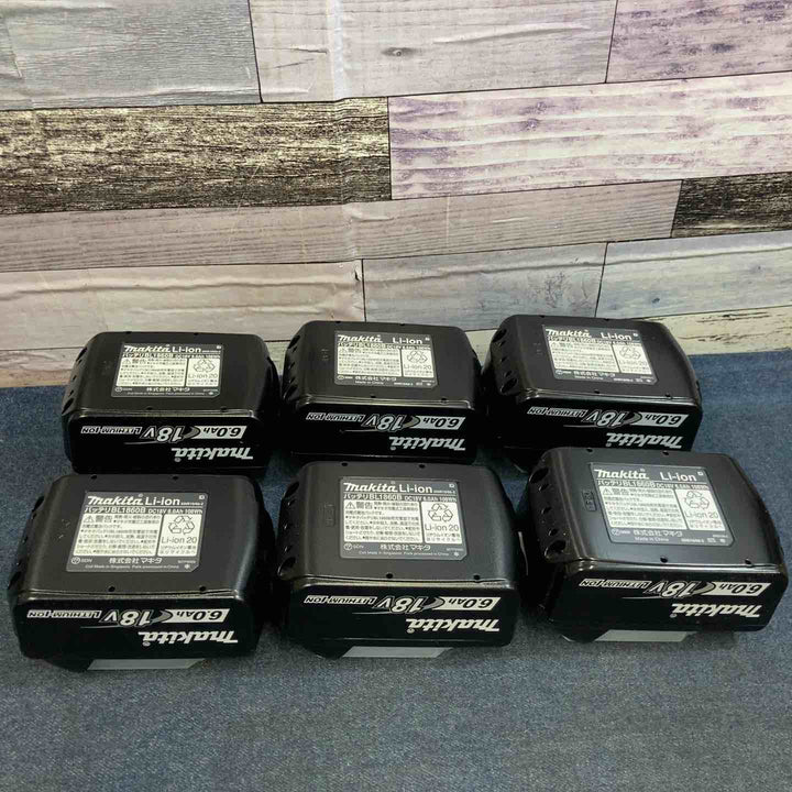 【未使用品】6個セット マキタ makita 18V 6.0Ah リチウムイオンバッテリー BL1860B【八潮店】