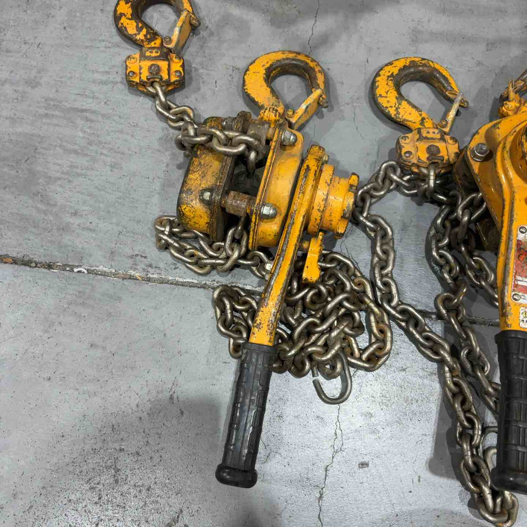 KITO/キトー レバーブロック L5型 LB016 荷重1.6t/1.6トン 揚程1.5m レバーホイスト ガッチャ 荷揚げ機 荷締め 3台セット【川口店】
