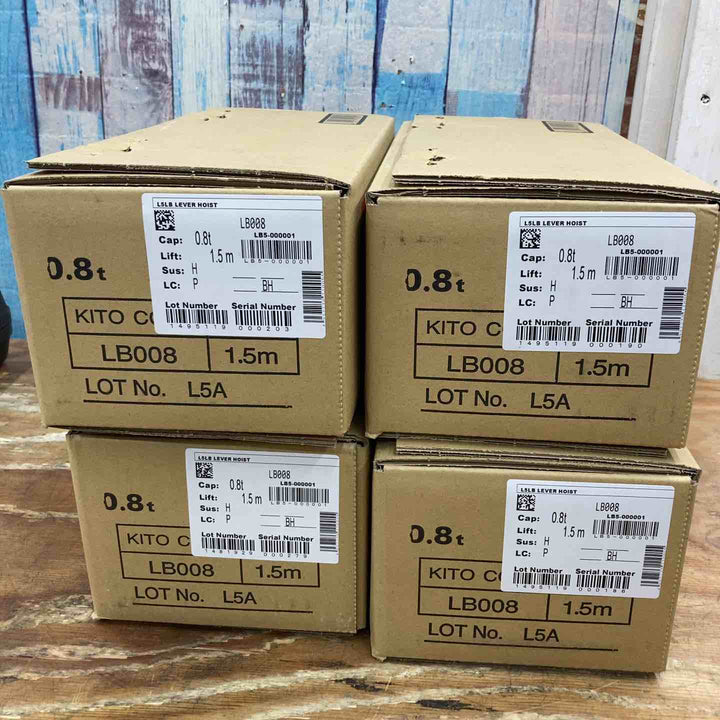 【未使用品】KITO キトー レバーブロック LB008 未開封4台セット まとめ買い【柏店】