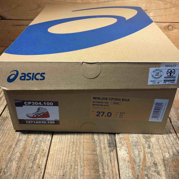 【未使用品】アシックス ワーキング WINJOB CP304 BOA 1271A030 WHITE/BK 27 cm 3E【所沢店】
