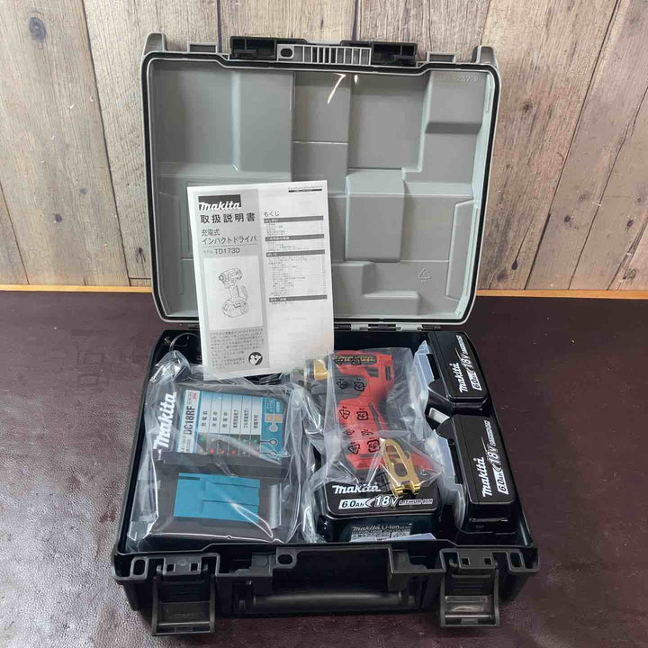 【未使用(店頭展示品)】マキタ(makita) コードレスインパクトドライバー TD173DGXPR 20周年 プレミアムレッド バッテリー+1【東大和店】