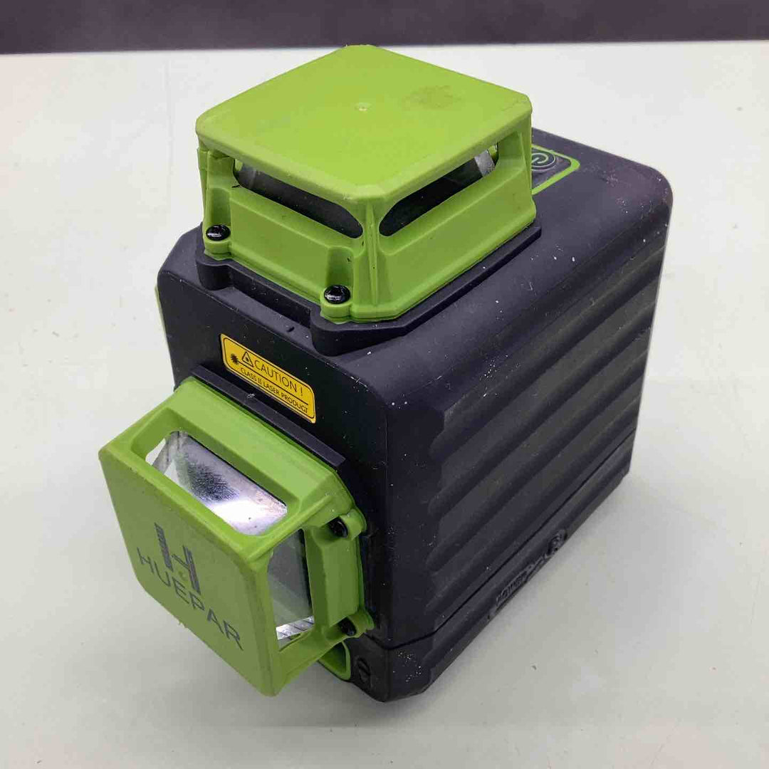 Huepar 3x360° レーザー墨出し器 グリーン 緑色 レーザー クロスライン 大矩 フルライン照射モデル 自動補正 2電源方式 Type-C充電可能 受光器対応 B03CG【越谷店】