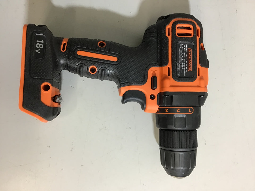 ブラックアンドデッカー(BLACK+DECKER) 18Vリチウム コードレス・ドリルドライバー BDCDD186K【戸田店】