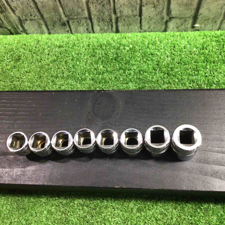 スナップオン(Snap-on) 3/8シャローソケット8点セット F～1シリーズ F161(1/2)の縁に若干の欠けがあります。 【川口店】